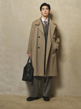 Men's Long Oversized Wool Trench Coat